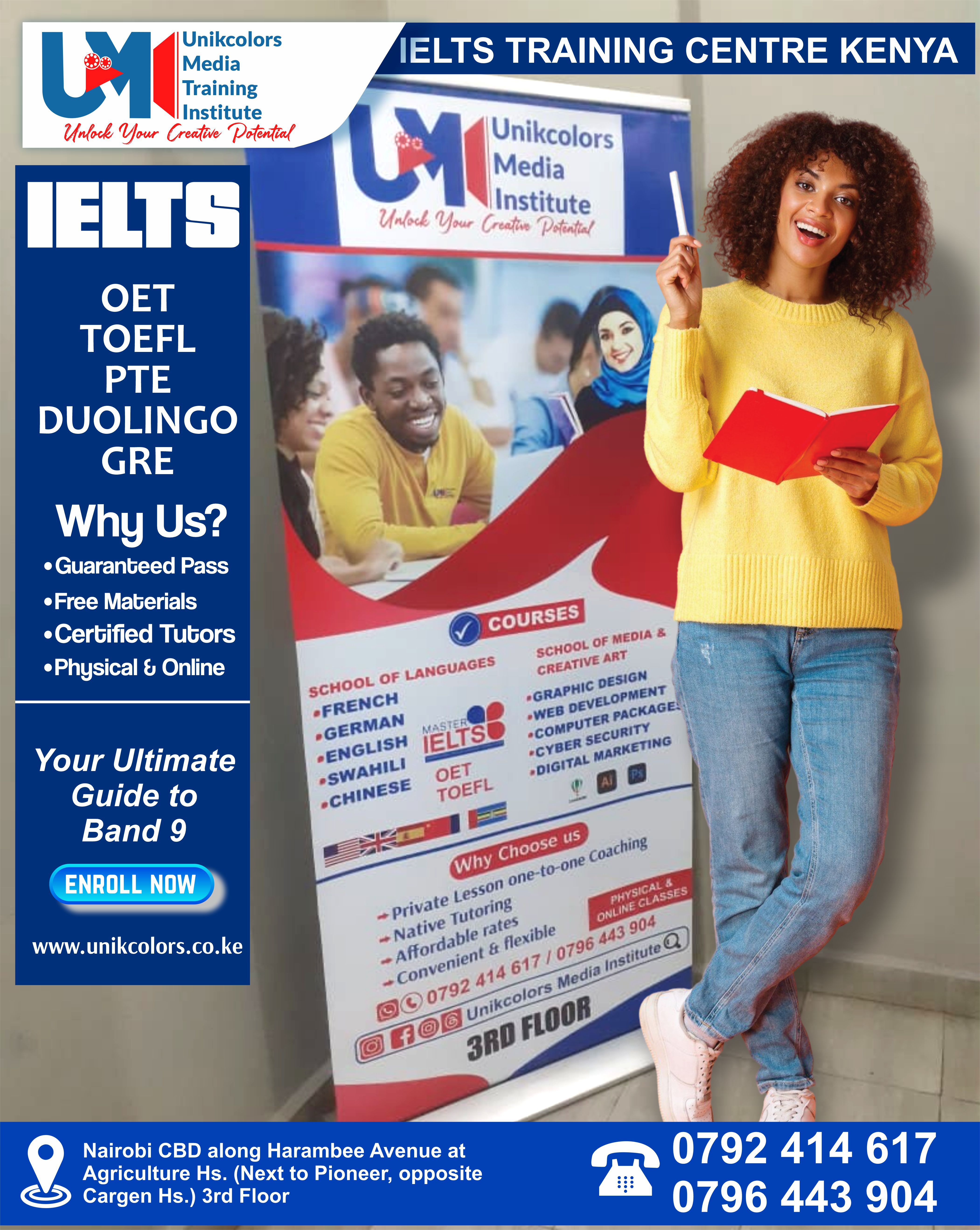 IELTS TRAINING CENTRE KENYA - IELTS PREPARATION | OET | TOEFL | PTE | GRE | DUOLINGO